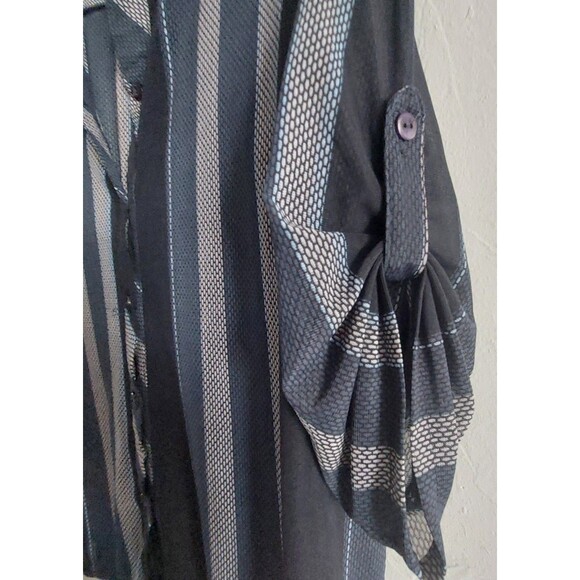 Love Potion Tops Button Down,Polyester, Spandex 3/4 Sleeve,18 Inch Of Armp To... - Picture 7 of 8